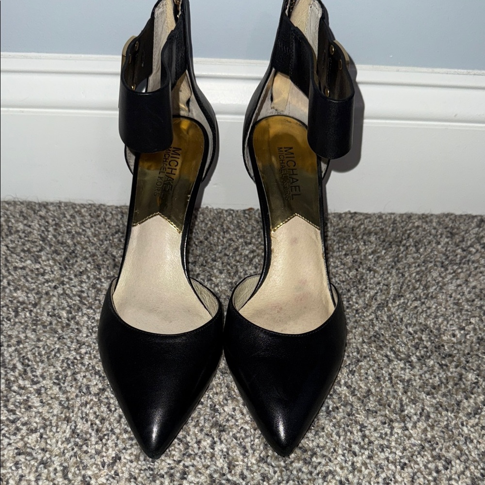 Michael Kors Black Ankle Strap Heels